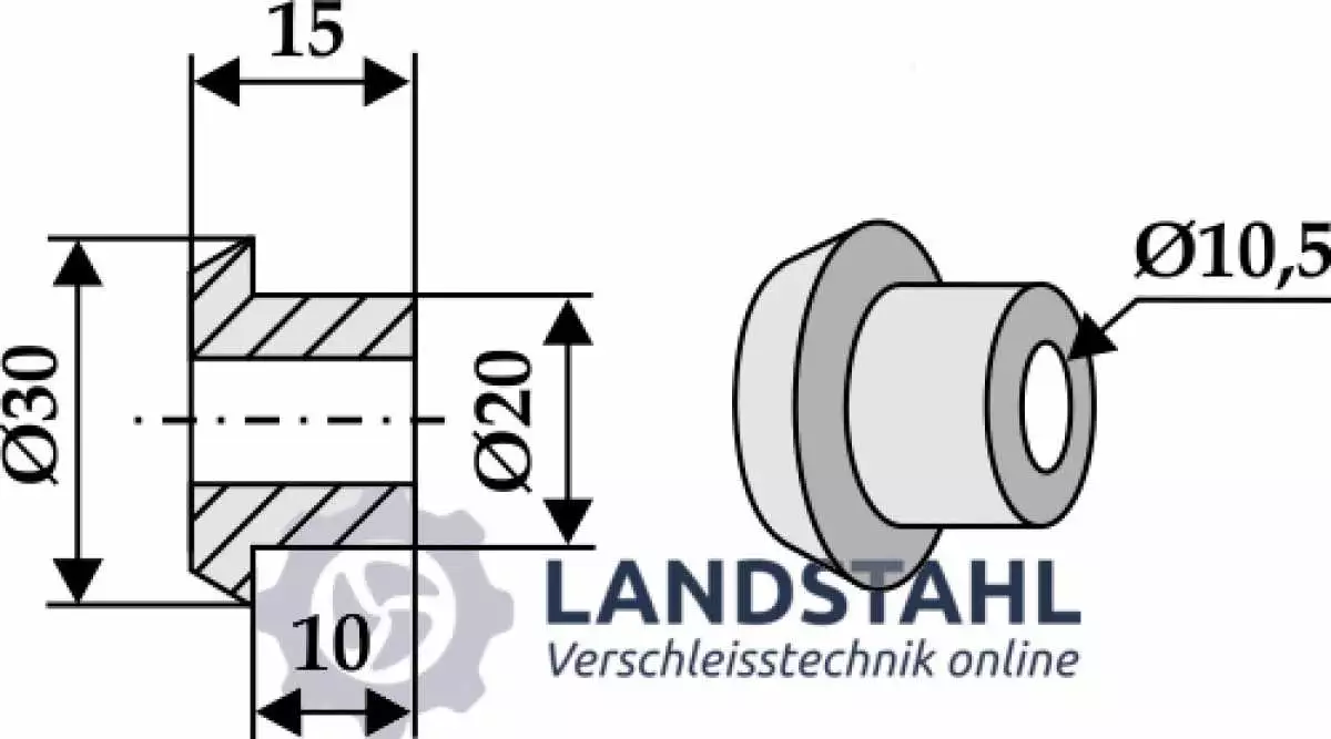 Buchse für Strohhäcksler-Messer